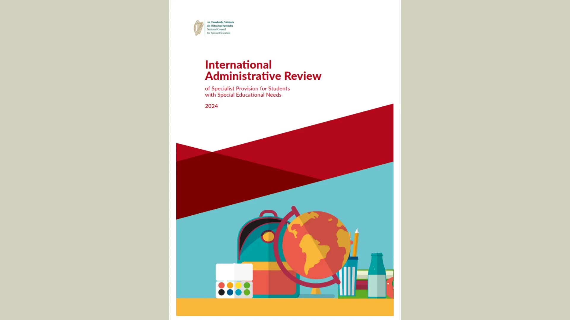 Cover page of the "International Administrative Review of Specialist Provision for Students with Special Educational Needs 2024" document